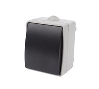 Perel Interrupteur bipolaire robuste pour une utilisation en extérieur, IP54