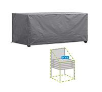 Perel Lot de housses de protection : 1 housse pour table de max. 160 cm + 1 housse pour 4 à 6 chaises empilables résistant aux intempéries