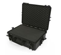 Perel Mallette à Outils Vide, Mallette Rigide, Valise Rangement, Valise Outils Vide, poignée étanche, avec Mousse, verrouillable, 2 serrures, Noir, 555 x 428 x 211 mm