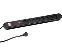 Perel Multiprise avec interrupteur, protection contre les surcharges, 8 prises type E, câble 1.5 m, 3G1.5,