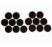 Perel Patins en Feutre Auto-adhésifs pour chaises, Pieds de Chaise, protège Les sols en Bois Dur, Anti-Rayures, 16 pièces, Rond, 25 mm, Noir