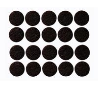 Perel Patins en Feutre Auto-adhésifs pour chaises, Pieds de Chaise, protège Les sols en Bois Dur, Anti-Rayures, 20 pièces, Rond, 20 mm, Noirs