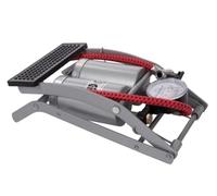 Perel Tools Pompe à pied puissante pour vélo, voiture, ballons – Manomètre 6,9 bar