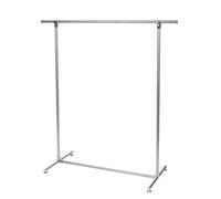 Perel Portant à vêtements sur pied en métal avec 1 barre de penderie, portant ouvert pour chambre entrée dressing, métal gris, rangement robuste, 125 x 50 x 130 cm