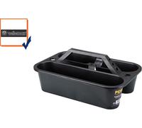 Perel Porte-outils, ouvert, 3 compartiments de rangement, perforations pour insérer des tournevis, noir