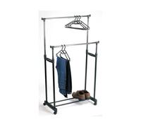 Perel Portemanteau avec 2 barres 80x43x170 cm
