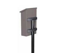 Perel Poteau pour boîte aux lettres, acier inoxydable, avec matériel de fixation, argenté, hauteur 150 cm