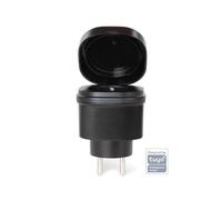 Perel Prise intelligente Wi-Fi, 13 A, 3000 W, pour l'extérieur, type F (contact de protection), blanc