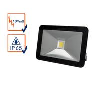 Perel Projecteur à LED, 10 W, 1000 lm, 4000°K, blanc neutre, pour l'intérieur et l'extérieur, réglable