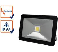 Perel Projecteur à LED, 20 W, 2050 lm, 4000°K, blanc neutre, pour l'intérieur et l'extérieur, réglable