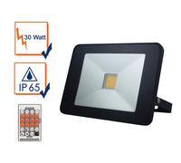 Perel Projecteur à LED, 30 W, 3200 lm, 4000°K, blanc neutre, pour l'intérieur et l'extérieur, réglable