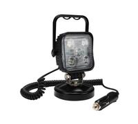 Perel Tools Projecteur LED 15 W 800 lm 7500 K aluminium noir base magnétique prise allume-cigare