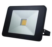 Perel Projecteur LED, 30 W, 3200 lm, 4000°K, blanc neutre, pour intérieur et extérieur, support ajustable, télécommande, aluminium, noir