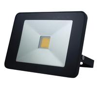 Perel Projecteur LED, 50 W, 5400 lm, 4000°K, blanc neutre, pour intérieur et extérieur, support ajustable, télécommande, aluminium, noir