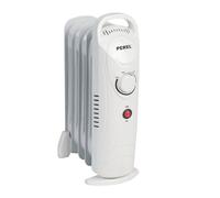 Perel Radiateur à bain d'huile, 700 W, 7 ailettes, thermostat réglable, chauffage d'appoint pour pièces jusqu'à 15 m², protection anti-surchauffe