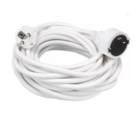 Perel RALLONGE 10 m - BLANC - 3G1.5 - TERRE ALLEMANDE