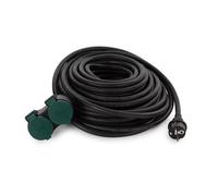 Perel rallonge 2-gang 20 mètres 230V 3680W Schuko noir