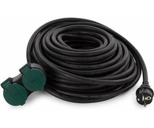 Perel Rallonge électrique avec 2 prises à clapet - 20 m