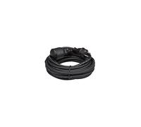 Perel Rallonge, H05RR-F 3G1.5, 10 m, 16 A/230 V, 3680 W, Type E/F, IP44, Caoutchouc, Noir
