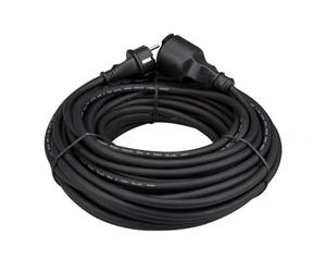 Perel Rallonge H05RR-F 3G1.5 25m 16A/230V 3680W Type E/F IP44 Caoutchouc Noir