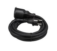 Perel Rallonge, H05RR-F 3G1.5, 5 m, 16 A/230 V, 3680 W, Type E/F, IP44, Caoutchouc, Noir