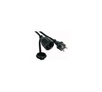 Perel Rallonge, H05RR-F 3G2.5, 5 m, 16 A/230 V, 3680 W, Type E/F, Schuko, IP44, Caoutchouc, Noir