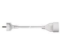Perel Rallonge, H05VV-F 3G1.5, 10 m, 16 A/230 V, 3500 W, type E/F, pour l'intérieur, PVC, blanc
