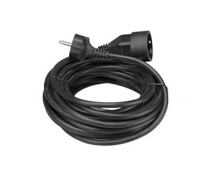Perel Rallonge, H05VV-F 3G1.5, 10 m, 16 A/230 V, 3500 W, Type E/F, Usage intérieur, PVC, Noir