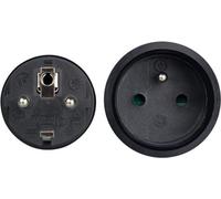 Perel Rallonge, H05VV-F 3G1.5, 3 m, 16 A/230 V, 3500 W, type E/F, pour l'intérieur, PVC, noir