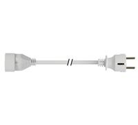 Perel Rallonge, H05VV-F 3G1.5, 3 m, 16 A/230 V, 3500 W, Type E/F, Schuko, Usage intérieur, PVC, Blanc