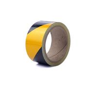 Perel Ruban réfléchissant 5 cm x 10 m pour une haute visibilité noir/jaune