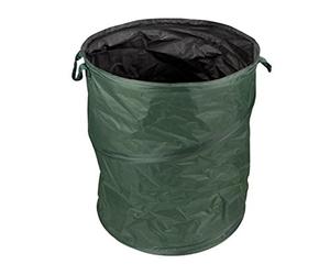 Perel Sac à déchets de jardin, pliable, 150 l, poignées, vert foncé/noir, déperlant