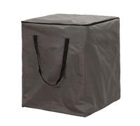Perel Sac de rangement pour coussin d’extérieur, housse coussin de jardin, rangement coussin salon de jardin, sac hivernage, rangement étanche, imperméable, gris, 75 cm x 75 cm x 90 cm