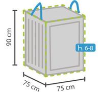 Perel Sac de rangement pour coussins de salon, sac pour coussins de meubles de jardin, couverture pour meubles de jardin