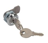 Perel Serrure de boite aux lettres 17 mm, serrure a cylindre pour boite aux lettres, serrure de remplacement en metal avec 2 cles, montage facile