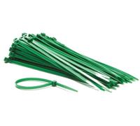 Perel Set d'attaches-câbles en nylon 4,6x200 mm - Vert, résistant aux UV, 100 pièces.