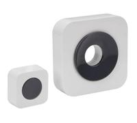 Perel Sonnette sans fil, avec 1 x récepteur / 1 x bouton-poussoir à piles, pour une utilisation en intérieur, 36 mélodies, volume réglable, portée de 300 mètres