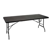 Perel FP180W table de jardin Noir Forme rectangulaire
