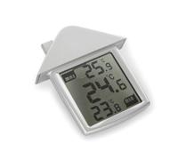 Perel Thermomètre de fenêtre numérique — intérieur et extérieur, transparent, indications min/max