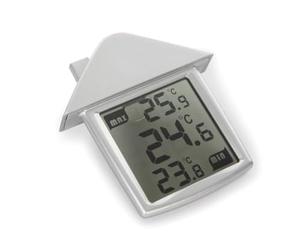 Perel Thermomètre de fenêtre, numérique, pour usage intérieur et extérieur, transparent
