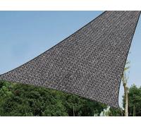 Perel Toile d'ombre, perméable à l'eau, perméable à l'air, 3,6 x 3,6 x 3,6 m, 180 g/m², HDPE, triangle, gris foncé