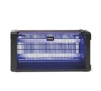 Perel Tue-Insectes électrique, Lampe UV Anti Insectes, Lampe Bleue Anti Moustique Mouches guêpes, destructeur d'insectes, Appareil Tue Mouche, Grille 2800 V, 100 m², bac collecteur Amovible, Noir