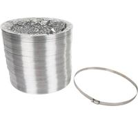 Perel Tuyau flexible en aluminium 7 m, tuyau de ventilation, tube en aluminium, tuyau flexible en aluminium, résistant à la chaleur,