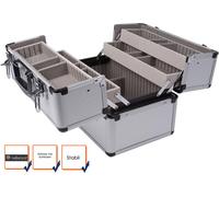 Perel valise à outils alu, valise à outils alu, valise à outils vide, valise multi-usage, dépliable,
