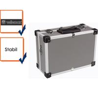 Perel valise de rangement, valise alu vide, valise de transport, valise alu, cadre aluminium, sangle de transport,