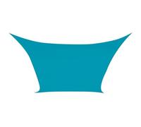 Perel Voile d’ombrage 5 x 5 m, Carree pour Jardin et terrasse, Polyester deperlant 160 g/m2, Protection UV 90%, Toile Respirante avec Anneaux en Acier Inoxydable, Bleu