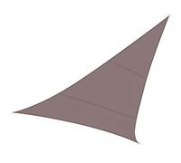 Perel Voile d'ombrage triangulaire 3,6 x 3,6 x 3,6 m Polyester respirant déperlant UV 90% Taupe