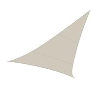 Perel Voile d'ombrage, Toile ombrage, Toile extérieure terrasse, imperméable, Protection Contre UV, 3 Anneaux en O en Acier Inoxydable, 3.6 x 3.6 x 3.6 m, 160 g/m², Polyester, Triangulaire, crème