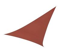 Perel Voile d'ombrage, Toile ombrage, Toile extérieure terrasse, imperméable, Protection Contre UV, 3 Anneaux en O en Acier Inoxydable, 5 x 5 x 5 m, 160 g/m², Polyester, Triangulaire, Brun rougeâtre