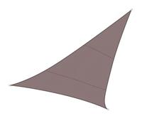 Perel Voile d’ombrage Triangulaire 5 x 5 x 5 m pour Jardin et terrasse, Polyester Respirant et déperlant 160 g/m², Protection UV 90%, Anneaux INOX, Taupe